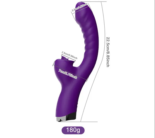 2 in1 ລີ້ນ licking clitoris vibrators ສໍາລັບແມ່ຍິງ