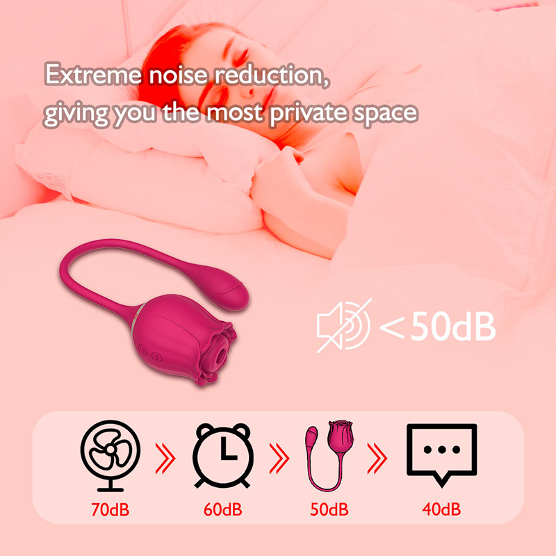 Rose Clit Vibrator Stimulator ມີໄຂ່ສັ່ນ